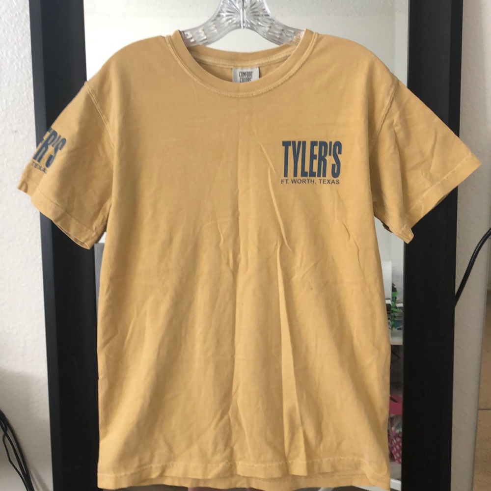 yellow TYLER’S(Fort Worth) shirt